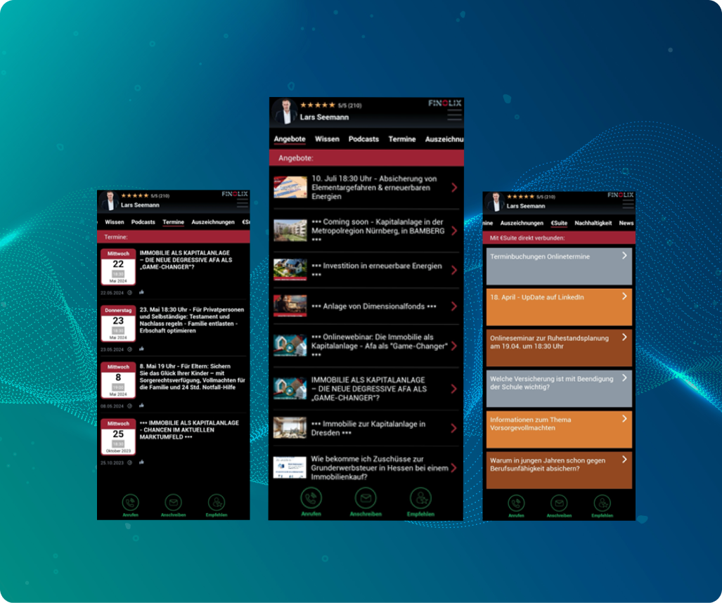 Kunden binden – FINOLIX App