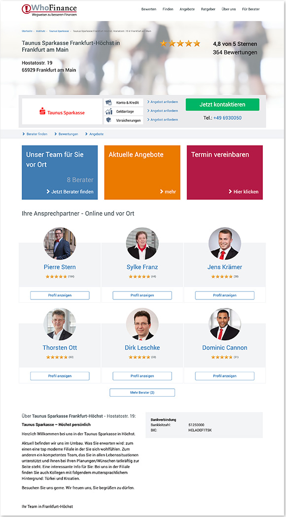 Filialseite Plus Screenshot