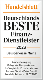 Bausparkasse Mainz: Handelsblatt – Deutschlands Beste
						Finanzdienstleister 2023