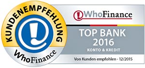 Top-Kundenempfehlung Banken 2016