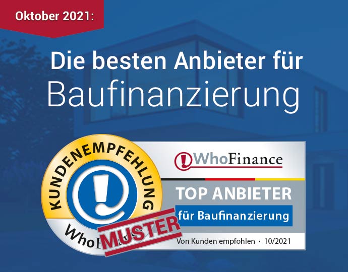 Die besten Anbieter für Baufinanzierung 2021