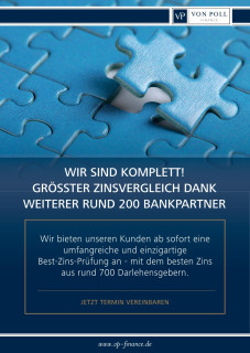 Über 700 Anbieter von Immobilienfinanzierungen an Bord