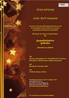 Herzliche Einladung: MLP Adventskonzert  2025
