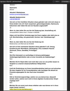 Eine besonders schöne Rückmeldung aus meinem aktuellen Jahres-Check: