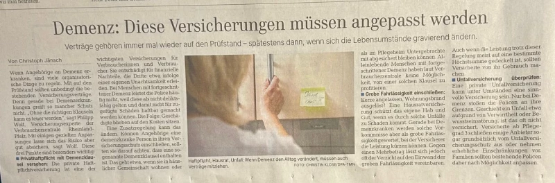 für Berufstätige: regelmäßige Versicherungs-Checkups