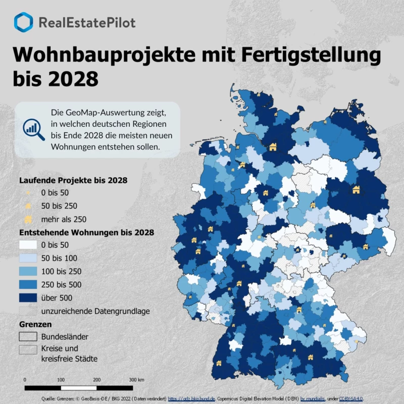 🏗️ Wo entstehen in Deutschland bis Ende 2028 eigentlich die meisten neuen Wohnungen?