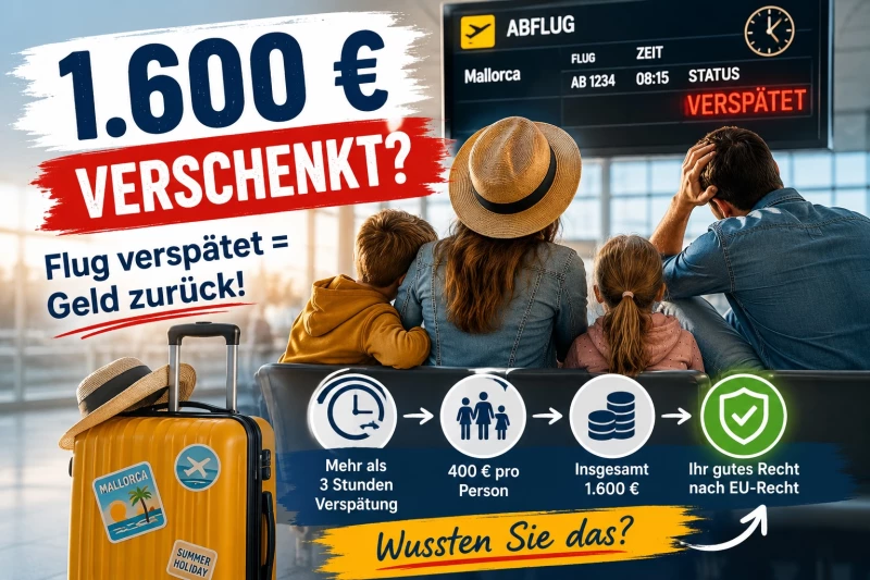 ✈️ 1.600 € Entschädigung.