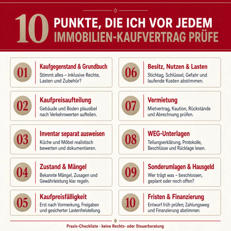 Ein Immobilienkaufvertrag ist kein Dokument, das ich einfach nur „durchlese“.