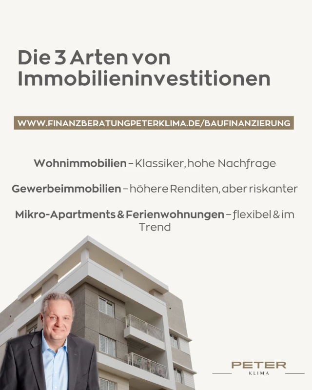 Die 3 Arten von Immobilieninvestitionen