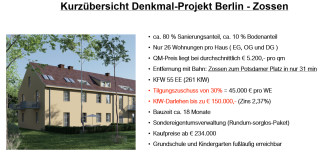 Zossen - Wünsdorf, Denkmalobjekt mit hoher Steuerabschreibung