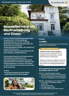 Newsletter rund um Baufinanzierung und Zinsen