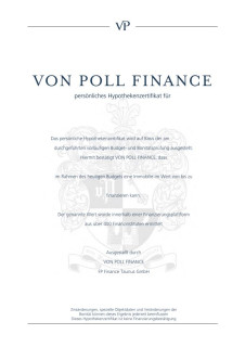 Ihr persönliches Finanzierungzertifikat