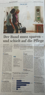 aktuelle politische Diskussion zur Pflegefinanzierung: warum ist private Pflegevorsorge so wichtig?