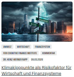 Klimakipppunkte als Risikofaktor für Wirtschaft und Finanzsysteme