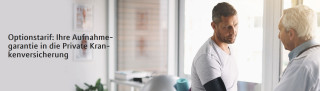 für Studierende/ Promovierende bzw. junge, gesunde Menschen: mit Optionstarif die Aufnahmegarantie in die private Krankenversicherung sichern
