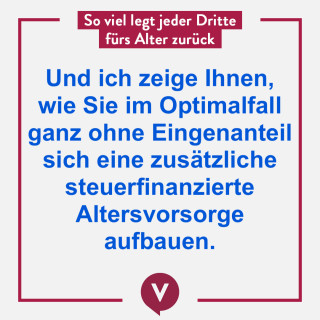 Ihre 100% steuerfinanzierte Altersvorsorge