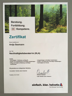Nachhaltigkeitsberaterin (HLA)