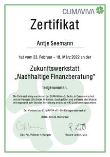 Zukunftswerkstatt "Nachhaltige Finanzberatung"