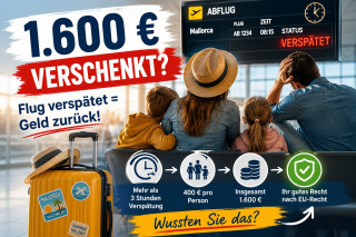 ✈️ 1.600 € Entschädigung.