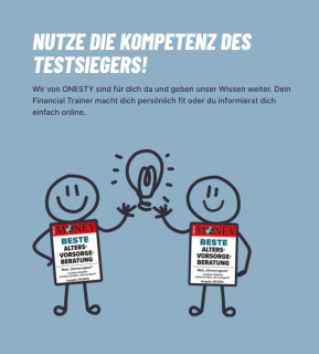 Fragen zum Thema Finanzen & Vorsorge:  Die Antwort gibt es beim Testsieger 🏆