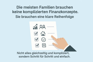 Die meisten Familien brauchen keine komplizierten Finanzkonzepte. Sie brauchen eine klare Reihenfolge.