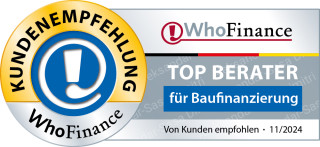 Auszeichnung als Top-Berater für Baufinanzierungen in Deutschland
