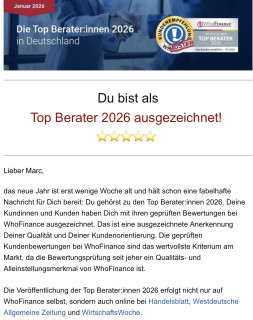 Du bist ein Top Berater 2026!  ⭐⭐⭐⭐⭐